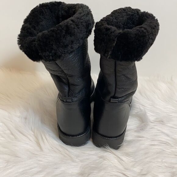 Santana Canada black leather winter boots size 6.5 - Picture 3 of 13